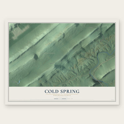 Cold Spring, Pennsylvania map print, the full design