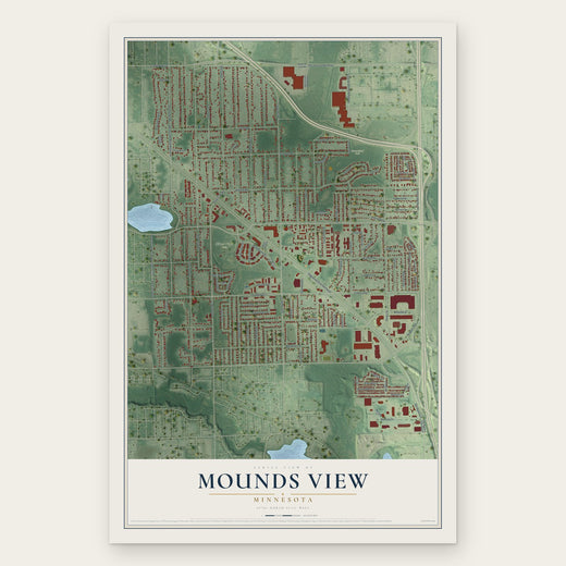 Mounds View, Minnesota map print, the full design