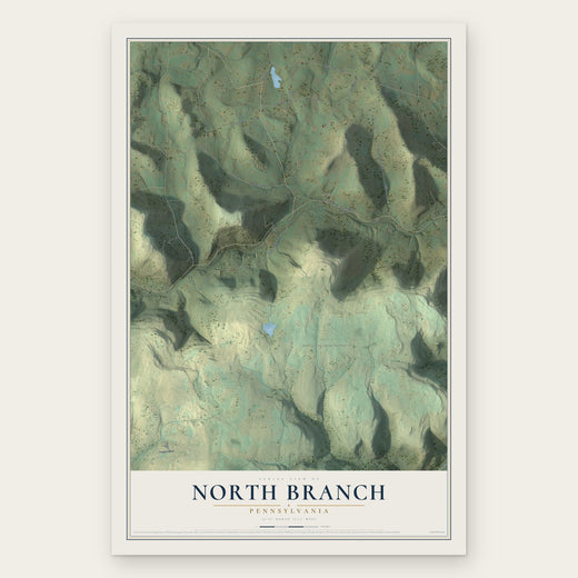 North Branch, Pennsylvania map print, the full design