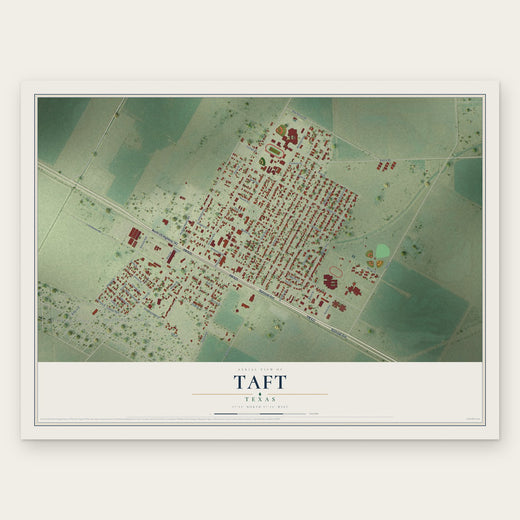 Taft, Texas map print, the full design