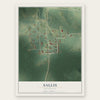 Sallis, Mississippi map print, the full design