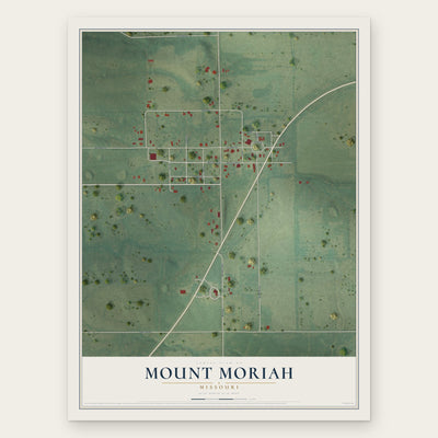 Mount Moriah, Missouri map print, the full design