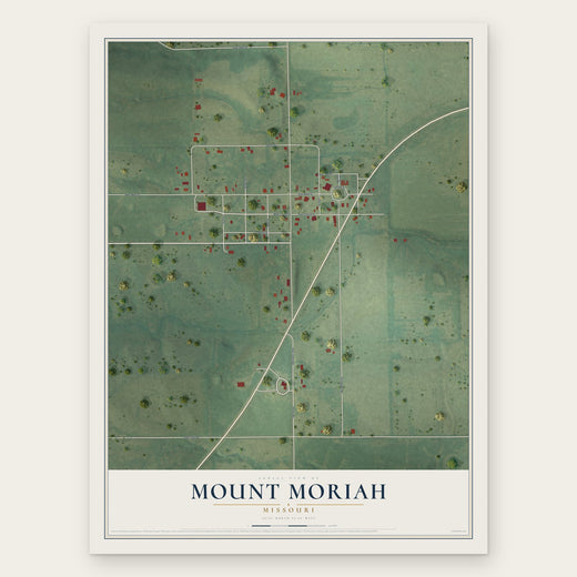 Mount Moriah, Missouri map print, the full design