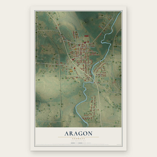 Aragon, Georgia map print, the full design