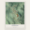 Elderton, Pennsylvania map print, the full design