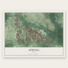 Spring, Texas map print, the full design
