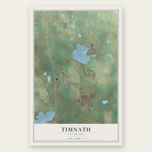 Timnath, Colorado map print, the full design
