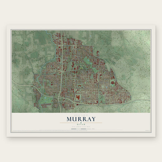 Murray, Utah map print, the full design
