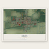 Edon, Ohio map print, the full design