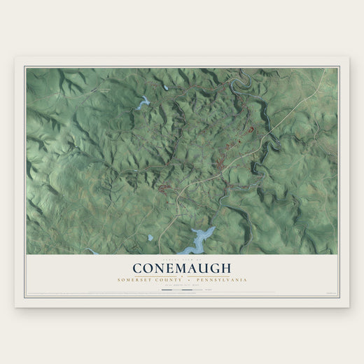 Conemaugh, Somerset County, Pennsylvania map print, the full design