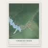 Church Creek, Maryland map print, the full design