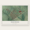 Penn Wynne, Pennsylvania map print, the full design