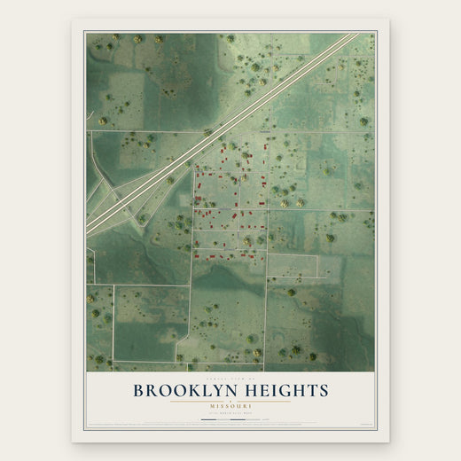 Brooklyn Heights, Missouri map print, the full design