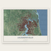 Jacksonville, Florida map print, the full design