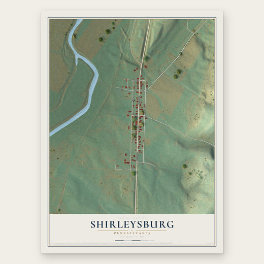 Shirleysburg, Pennsylvania map print, the full design