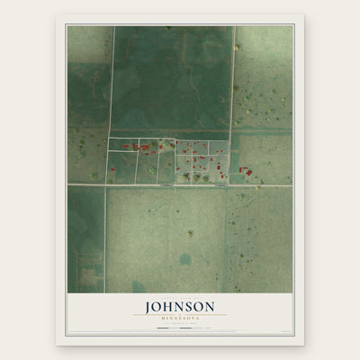 Johnson, Minnesota map print, the full design