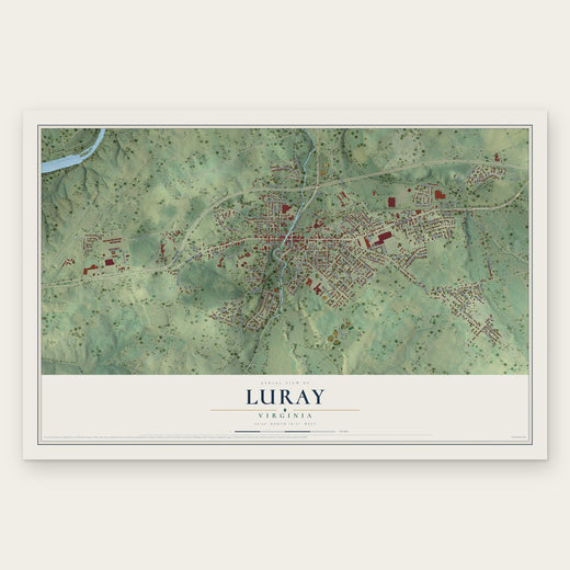 Luray, Virginia map print, the full design