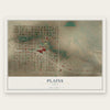 Plains, Texas map print, the full design