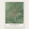 Chandlerville, Illinois map print, the full design