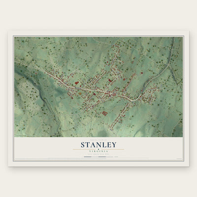 Stanley, Virginia map print, the full design