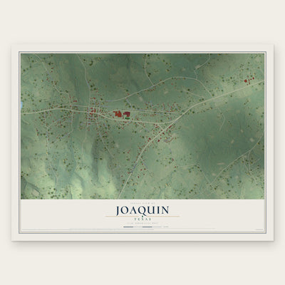 Joaquin, Texas map print, the full design