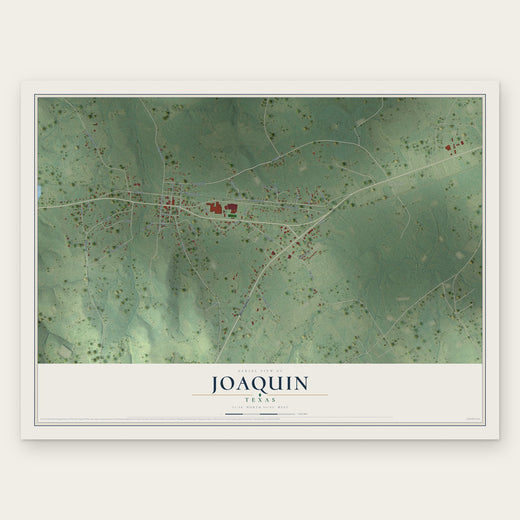 Joaquin, Texas map print, the full design