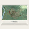 Oakville, Washington map print, the full design