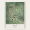 Gower, Missouri map print, the full design