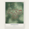 Steeleville, Illinois map print, the full design