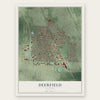 Deerfield, Illinois map print, the full design