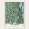 Crown Point, New York map print, the full design