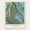 La Crescent, Minnesota map print, the full design