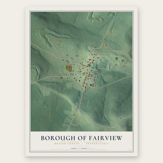 Borough of Fairview, Butler County, Pennsylvania map print, the full design