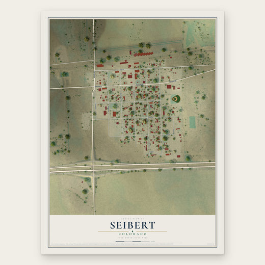 Seibert, Colorado map print, the full design