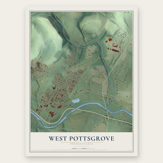 West Pottsgrove, Pennsylvania map print, the full design