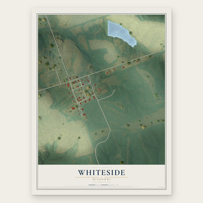 Whiteside, Missouri map print, the full design
