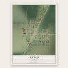 Fenton, Louisiana map print, the full design