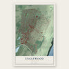 Englewood, New Jersey map print, the full design