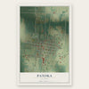 Patoka, Illinois map print, the full design
