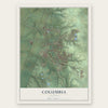 Columbia, Illinois map print, the full design