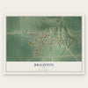 Brighton, Iowa map print, the full design