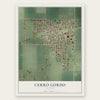 Cerro Gordo, Illinois map print, the full design
