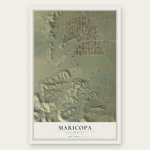 Maricopa, California map print, the full design