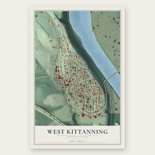 West Kittanning, Pennsylvania map print, the full design