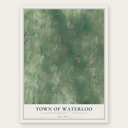 Town of Waterloo, Jefferson County, Wisconsin map print, the full design
