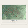Roseland, New Jersey map print, the full design