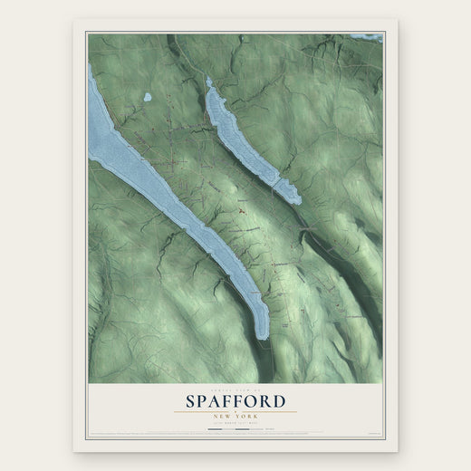 Spafford, New York map print, the full design
