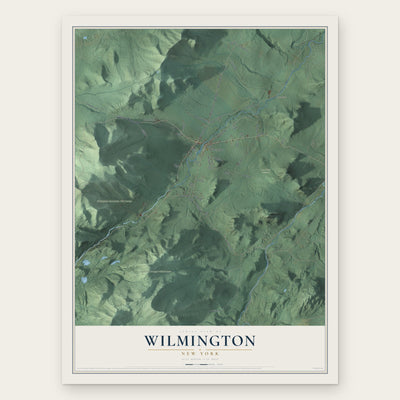 Wilmington, New York map print, the full design
