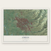 Chico, California map print, the full design