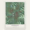 Centralia, Washington map print, the full design